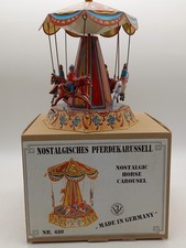 Blechspielzeug Pferdekarussell, NR. 610 mechanisch,Josef Wagner Nürnberg in OVP