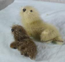 PAAR 70er JAHRE DESIGN FELL FIGUREN / ROBBEN