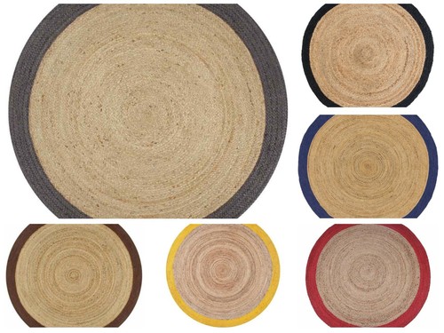 Jute teppich handgeflochten - teppich,