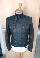 Belstaff Gangster 1969 Bikerjacke Gr.IT 46 /DE 40 Schwarz Damen Made in Italy 