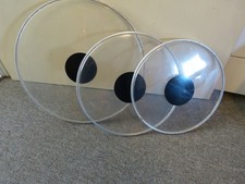 3x Black Dot Clear Drum