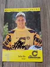Stefan Klos original Autogramm handsign. Autogrammkarte Borussia Dortmund 96/97
