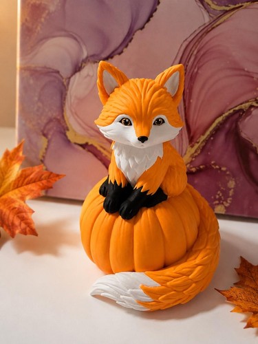 Herbst fuchs auf kürbis - kürbis, –