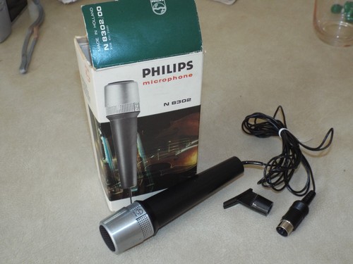 Vintage philips n8302 mikrofon - vintage,