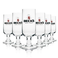 6x Becks Bier Glas 0,3l Pokal