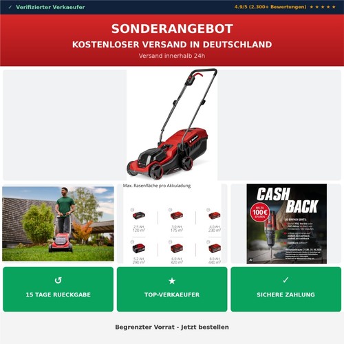 Einhell akku rasenmäher - einhell, akku-rasenmäher
