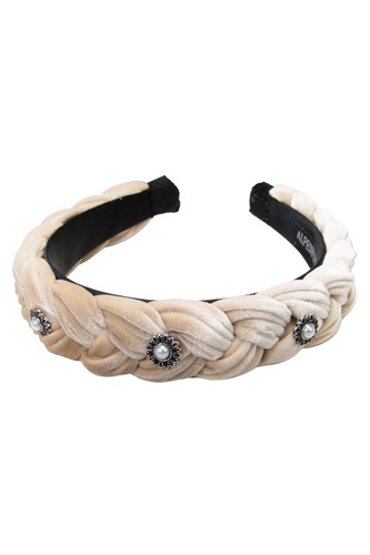 Haarreifen perlenblüte beige - haarreifen,