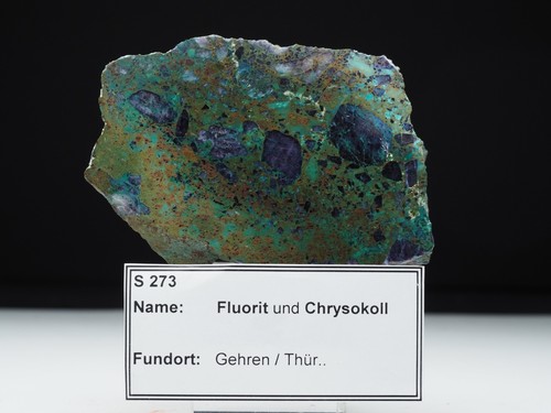 Fluorit chrysokoll breckzie - fluorit,, chrysokoll-breckzie