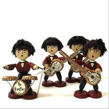 The Beatles,Fab Four,4 Figuren Kronkorken,crown cap art,vintage,1960,beatlemania