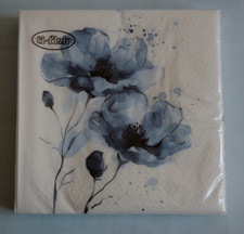 Servietten blumen blau - 20,