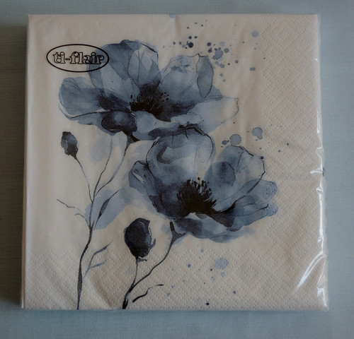 Servietten blumen blau - servietten,