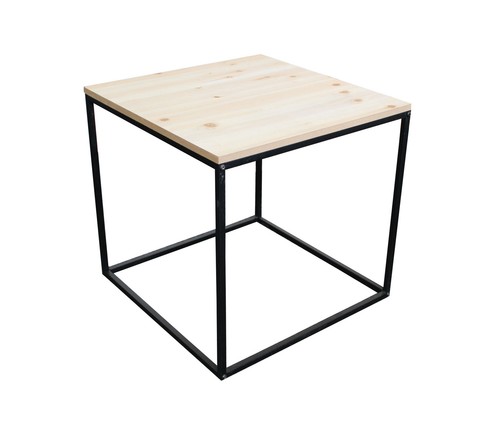Metall beistelltisch mit holz - mit,