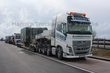 LKW Foto Volvo FH Plattformanhänger Deutschland weiß TRINKS BAUMASCHINEN #m1cj