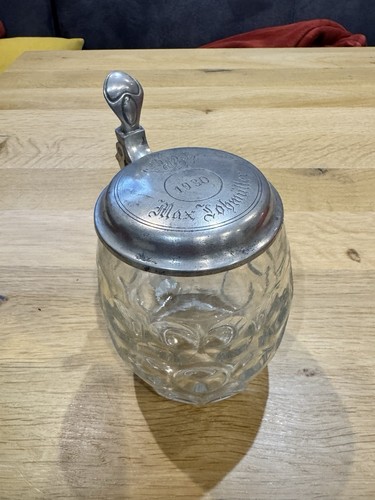 Bierkrug mit zinndeckel - bierkrug, 1930