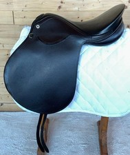 Barnsby braun englischer Leder Monoflap Event Springsattel - 17" breite Passform