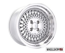Voxx ST1 style R15 4x100 4x 15 inch Deep dish Silver machined Lip 7J ET25 Felgen