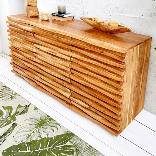 Massivholz sideboard relief - sideboard,