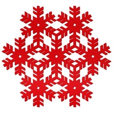 Rote Filz Schneeflocke V2 -