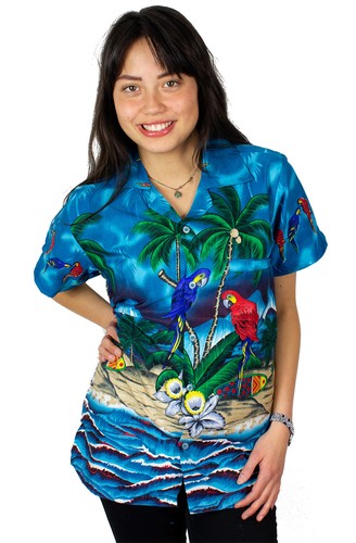 Funky hawaiibluse parrot - hawaiibluse,