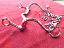 S-Kandare mit Zungenfreiheit , massiv aus  Edelstahl  Größe 15,5