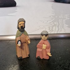 2 Ostheimer Krippenfiguren Holz geschnitzt Krippe Allgäu