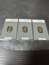 3x1 Gramm Heraeus Kinebar Feingoldbarren 999.9 Im Blister