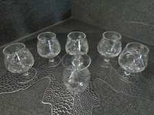 6 Kristall Cognac Gläser