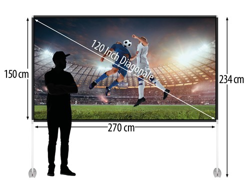 Beamer leinwand mit ständer - leinwand,