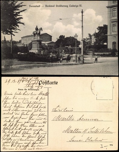 Ansichtskarte darmstadt - ansichtskarte,