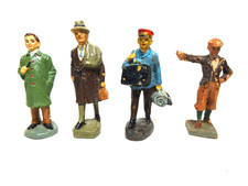 ELASTOLIN,4 x frühe Figuren