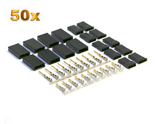 50 Paar Servo Stecker Buchsen Vergoldet JST-SH Graupner JR Servo Crimp Set Pins