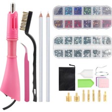 Hotfix Strass Applikator Set mit 7 Spitzen 4000 Stein Schmuck DIY Verpackung