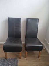 Esszimmerstühle/ Küchenstühle Echtleder braun