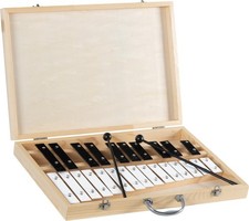 Classic Cantabile GSH-25 Glockenspiel mit Holzbox Chromatisch Schlägel Koffer
