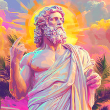 Wandtattoo Aufkleber Gott Zeus Vaporwave Wandaufkleber