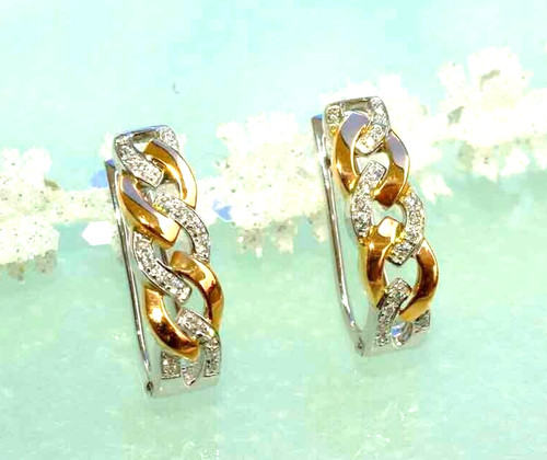 Diamant ohrstecker 750 gold - ohrstecker,