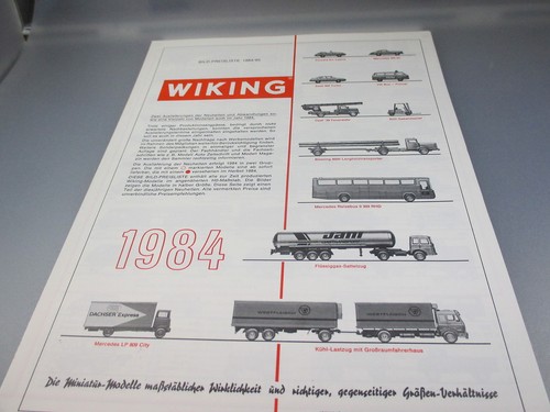 Wiking bildpreisliste 1984 - wiking:bildpreisliste,