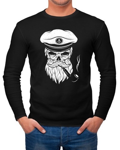 Herren longsleeve totenkopf - herren,