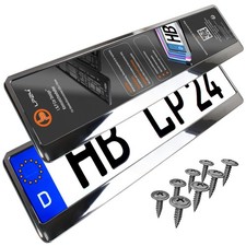 2 Kennzeichenhalter Chrom