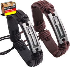 Herren Armband Echtleder Jesus
