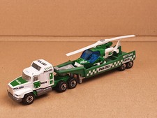 Matchbox set Mack CH 600 low bed deutsche Polizei Rettung selten hubschrauber