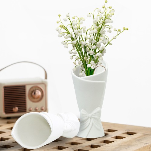 Keramik vase mit - keramik, schleife