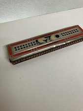 Alte DDR Mundharmonika Vermona Blech Holz ca. 20 cm lang funktioniert Super