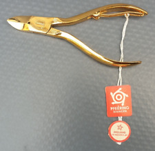 Pfeilring Solingen Nagelzange Nagelschere Nr 3305 vergoldet Pediküre mit Etikett