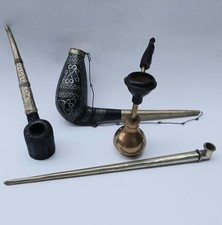 ?️Vintage Pfeifen Wasserpfeife?️Konvolut?️Handarbeit?️ schwarz silber gold?