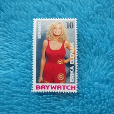 BAYWATCH Erika Eleniak Briefmarke Stamp BRAVO