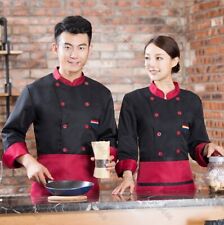 Herren Kochjacke Bäckerjacke Langarm Kochkleidung Gastronomie Arbeitsjacke EN