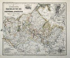 Mecklenburg Original Stahlstich Landkarte Radefeld 1848