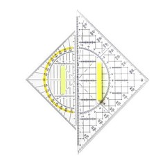2-Stück Geodreieck Mit GriffGeodreieck KleinGeodreieck FlexibelGeodreieck Gro...