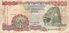 Ghana 2000 Cedis 2000 P33e Fine (Serie BK)